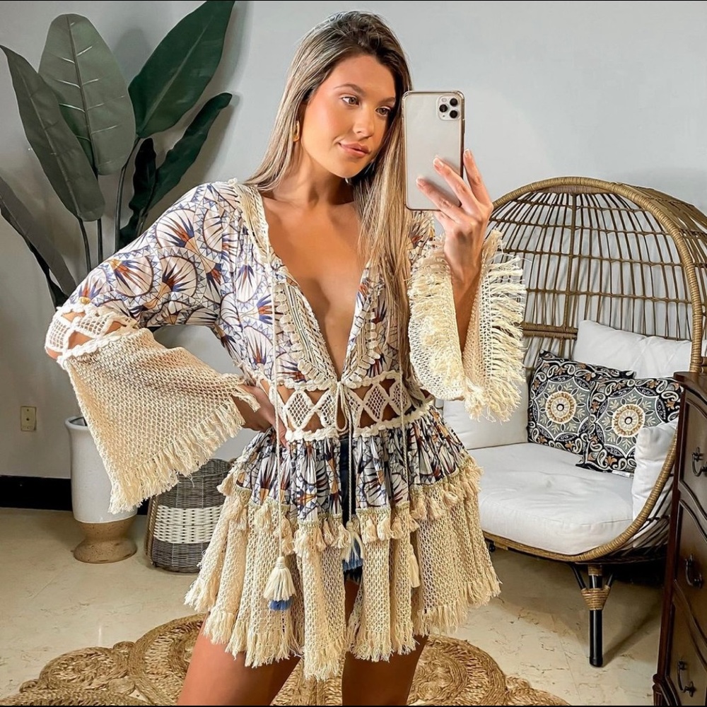 Sale 🎉🌺 NWT” Stunning Boho Beach Coverup/Dress